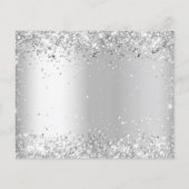 Silver dinner menu choise wedding RSVP card (Achterkant)