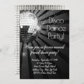 Silver Disco Ball 70s Prom Formal Dance Party Kaart (Voorkant / Achterkant)