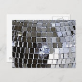 Silver Disco Ball Briefkaart (Voorkant / Achterkant)