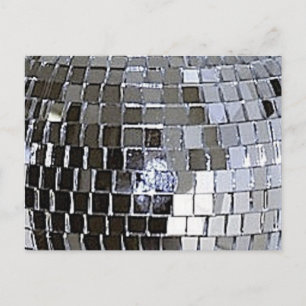 Silver Disco Ball Briefkaart