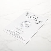 Silver Disco Ball Bruiloft Folie Uitnodiging (Gedraaid)