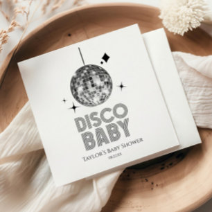 Silver Disco Ball 'Disco Baby' Baby shower Servet