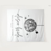 Silver Disco Ball Disco Bride Vrijgezellenfeest Wandkleed (Voorkant (horizontaal))