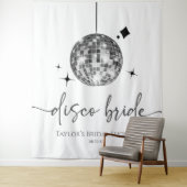 Silver Disco Ball Disco Bride Vrijgezellenfeest Wandkleed (In situ)