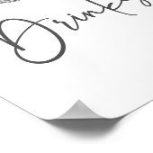 Silver Disco Ball Drinken Tafelteken Poster (Hoek)