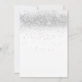 Silver Disco Ball juicht oudejaarsavond feest Kaart (Achterkant)