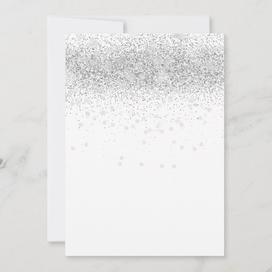 Silver Disco Ball juicht oudejaarsavond feest Kaart (Achterkant)