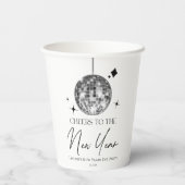 Silver Disco Ball juicht oudejaarsavond feest Papieren Bekers (Achterkant)