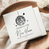 Silver Disco Ball juicht oudejaarsavond feest Servet