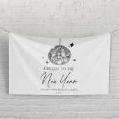 Silver Disco Ball juicht oudejaarsavond feest Spandoek