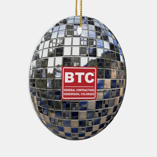 Silver Disco Ball Mirror Ornament (Rechts)