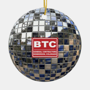 Silver Disco Ball Mirror Ornament