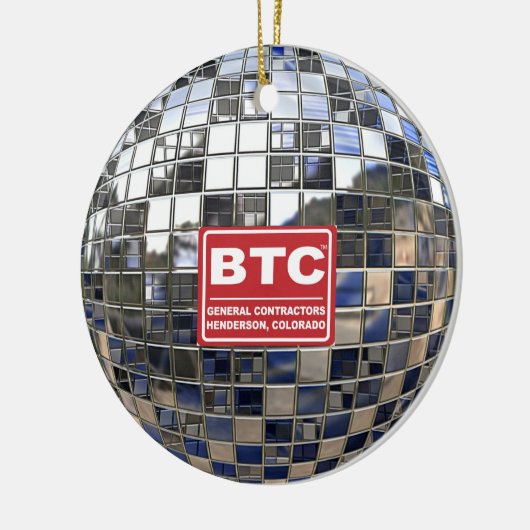 Silver Disco Ball Mirror Ornament (Links)
