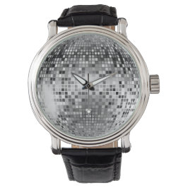 Silver Disco Ball Party Glamour Horloge