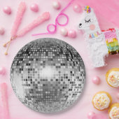 Silver Disco Ball Party Glamour Papieren Bordje (Feest)