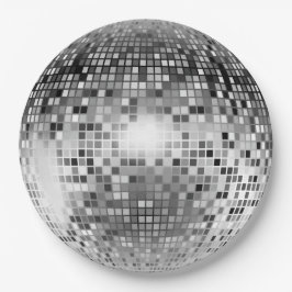 Silver Disco Ball Party Glamour Papieren Bordje