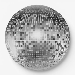 Silver Disco Ball Party Glamour Papieren Bordje