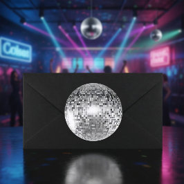 Silver Disco Ball Party Glamour Ronde Sticker