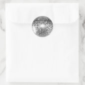 Silver Disco Ball Party Glamour Ronde Sticker (Tas)