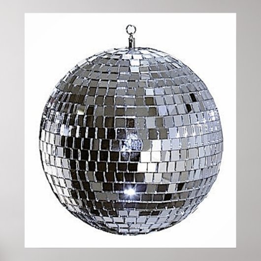 Silver Disco Ball Poster (Voorkant)
