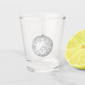 Silver Disco Ball Shot Glass Glas (Voorkant)