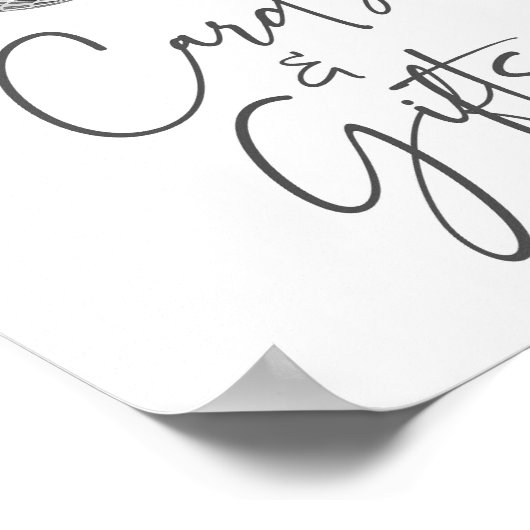 Silver Disco Ball Sign Kaarten en cadeaubordje Poster (Hoek)