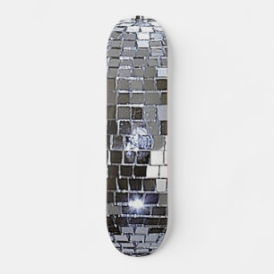 Silver Disco Ball Skateboard