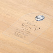 Silver Disco Ball Sparkle Vrijgezellenfeest Acryl Uitnodigingen (Laagn)