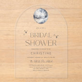 Silver Disco Ball Sparkle Vrijgezellenfeest Acryl Uitnodigingen (Voorkant)