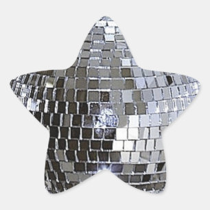 Silver Disco Ball Ster Sticker