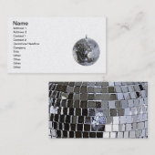 Silver Disco Ball Visitekaartje (Voorkant / Achterkant)