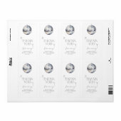 Silver Disco Ball Vrijgezellenfeest Dank u Etiket (Full Sheet)