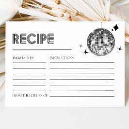 Silver Disco Ball Vrijgezellenfeest Recept Kaarten