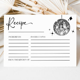 Silver Disco Ball Vrijgezellenfeest Recept Kaarten
