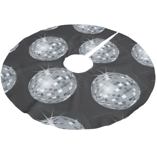 Silver disco ball xmas kerstboomrok kerstboom rok (Gekanteld)