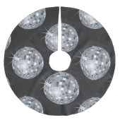 Silver disco ball xmas kerstboomrok kerstboom rok (Voorkant)