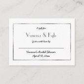 Silver Display vrijgezellenfeest inzetkaart + labe Informatiekaartje (Achterkant)