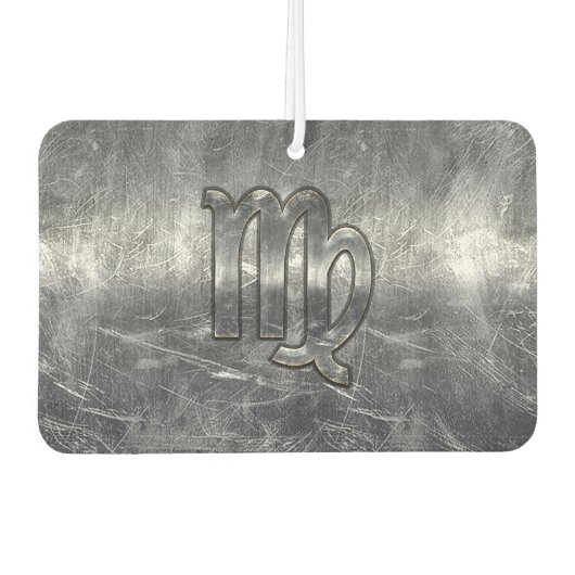 Silver Disted Style voor virgo Zodiac Sign Luchtverfrisser (Voorkant)