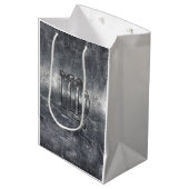 Silver Disted Style voor virgo Zodiac Sign Medium Cadeauzakje (Voorkant Gekanteld)