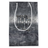 Silver Disted Style voor virgo Zodiac Sign Medium Cadeauzakje (Voorkant)