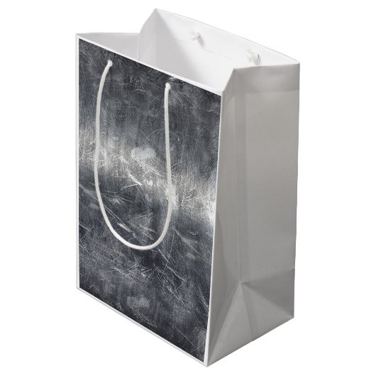 Silver Disted Style voor virgo Zodiac Sign Medium Cadeauzakje (Achterkant Gekanteld)