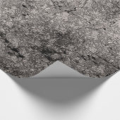 Silver Distressed Gothic Damask Wrapping Paper Cadeaupapier (Hoek)