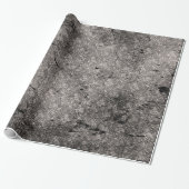 Silver Distressed Gothic Damask Wrapping Paper Cadeaupapier (Uitgerold)