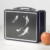 Silver Diver met haaien op koolstofvezelstijl (In situ)