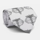 Silver Doctor Caduceus aangepaste naam stropdas (Opgerold)