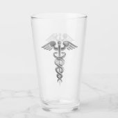 Silver Doctor of Nurse Caduceus Glas (Voorkant)
