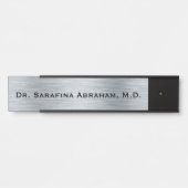 Silver Doctor's Bord voor de naam van deurmerken Deurbordje (Voorkant)