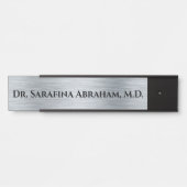 Silver Doctor's Bord voor de naam van deurmerken Deurbordje (Voorkant)