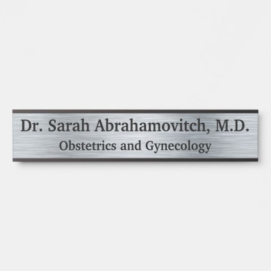 Silver Doctor's Kantoor Deurteken Deurbordje (Voorkant)