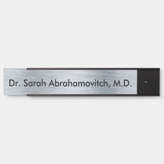 Silver Doctor's Kantoor Deurteken Deurbordje (Voorkant)